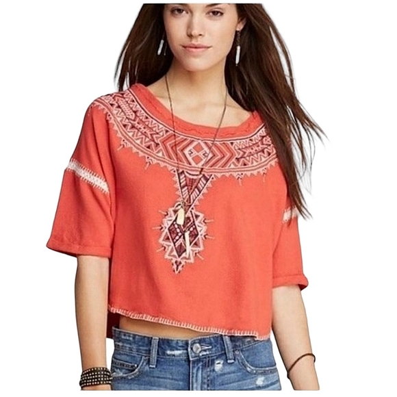 Free People Tops - Free People Women's Avalon Embroidered Top Size S